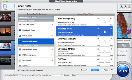 downloading quicktime for mac to compress avi